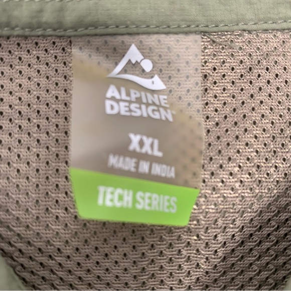 Alpine Design Shirt Tech Series XXL  Men Long Roll Tab Button Up‎ Pockets Vented - Picture 5 of 8